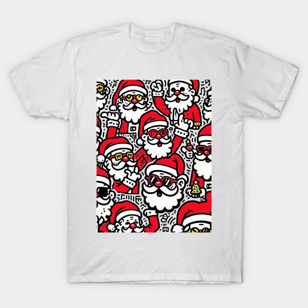 Santa Claus Doodle T-Shirt by Artilize